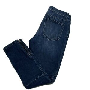 Gap 1969 Womens Jeans‎ Size 27 Blue True Skinny Moto Front Stretch Cotton Blend